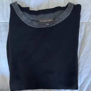 Michael Stars Black and Gray Crewneck Sweater